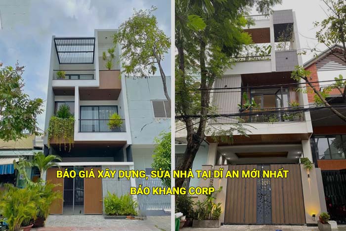 Báo giá xây dựng, sửa nhà tại Dĩ An mới nhất