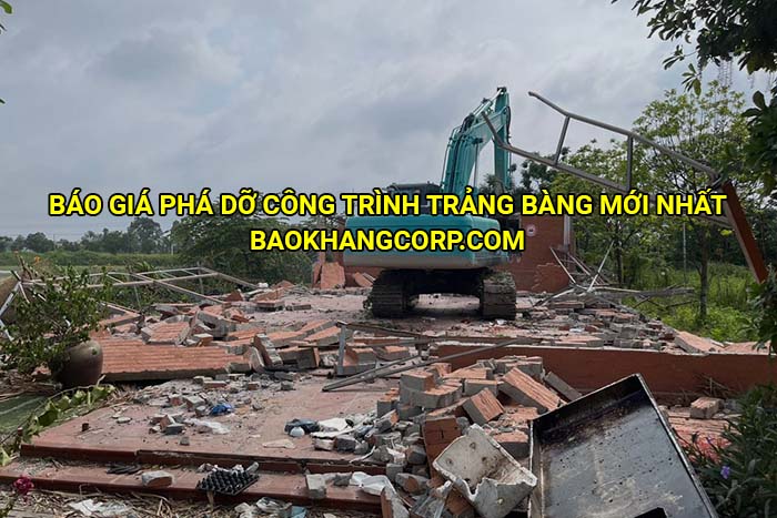 Báo giá phá dỡ công trình Trảng Bàng mới nhất
