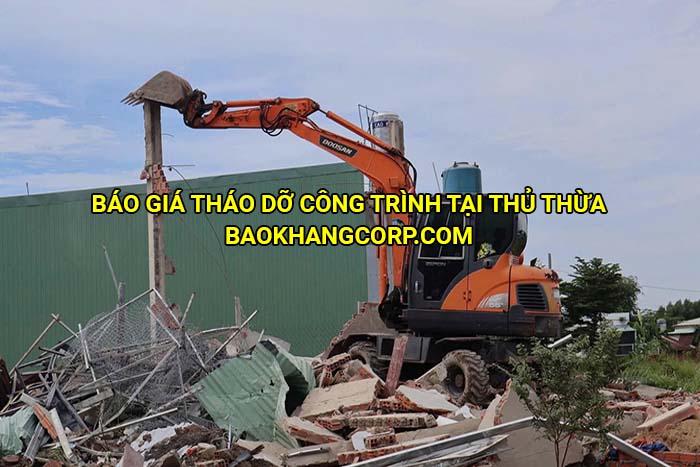 Báo giá tháo dỡ công trình tại Thủ Thừa