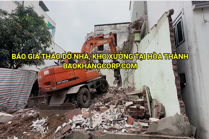 Báo giá tháo dỡ nhà, kho xưởng tại Hòa Thành