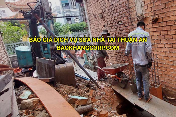 Báo giá dịch vụ sửa nhà tại Thuận An